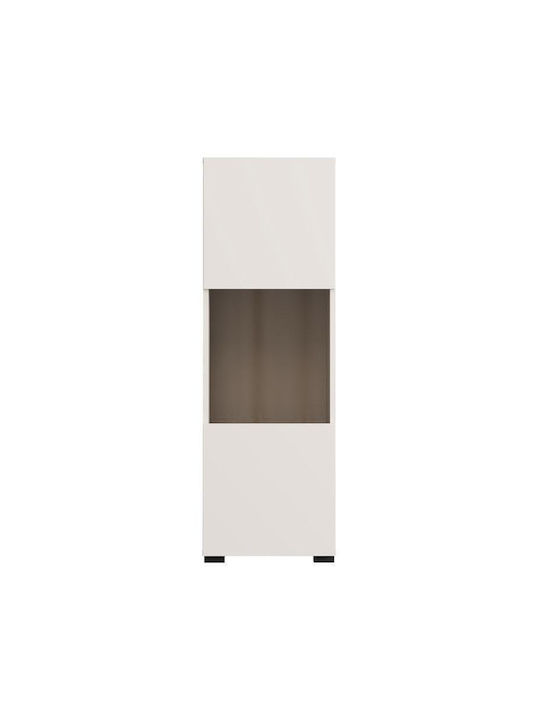 Wand Wohnzimmer Vitrine aus MDF mit Verglasung & Beleuchtung Cashmere 39x35x117cm