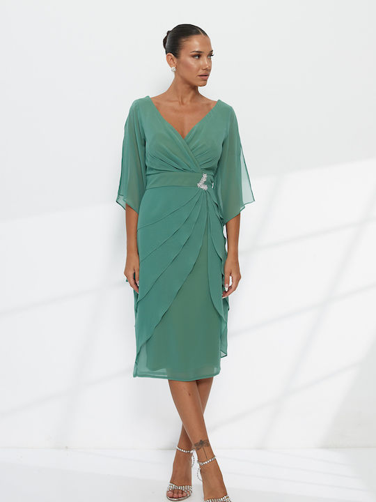 Summer Midi Dress for Wedding / Christening Wrap