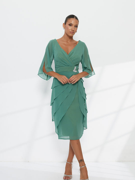 Summer Midi Dress for Wedding / Christening Wrap