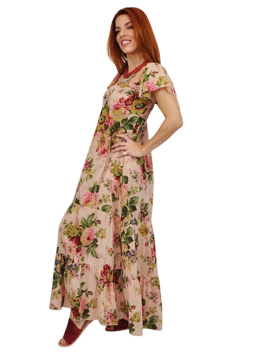 Καλοκαιρινό Maxi Φόρεμα με Βολάν Floral