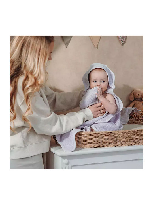 Meyco Baby- & Kinderhandtücher Body Towel Grau Blau 80x80cm