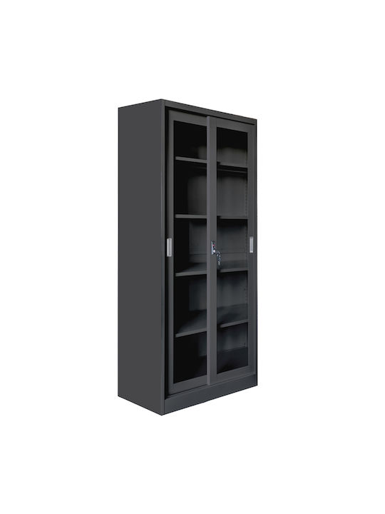 Bookcase Black 90x40x185cm