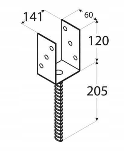 Domax Base for Galvanized Pergola 14.1x12cm