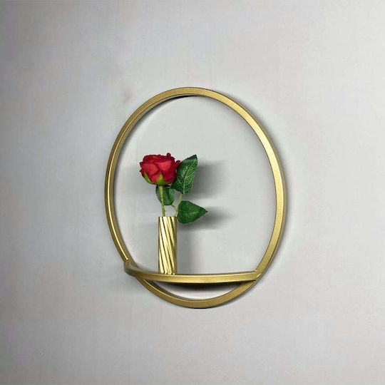 SteweHome Gold Wreath Made of Metal 30x30cm