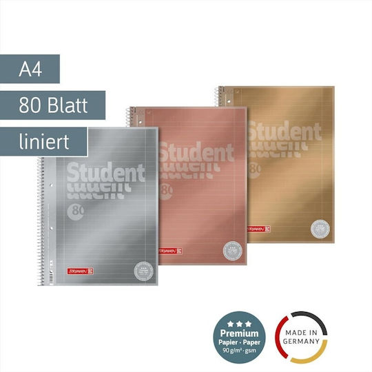 Selida Spiral Ruled Notebook A4 Student Metallic (Miscellaneous Designs)