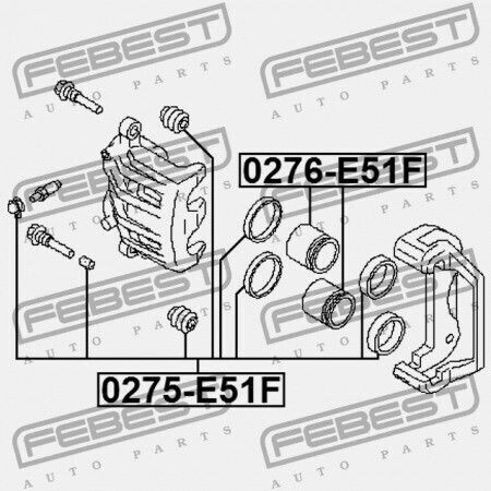 Έμβολο Δαγκάνας Μπροστινού Φρένου Nissan Presage U31 2003.06-2009.09 Jp 41121-vw001