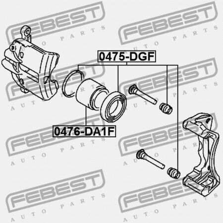 Бутало на Предна Спирачна Дискова Скоба Mitsubishi Carisma Da1-6a 1995.05-2003.12 Eur Nedcar Mr249212