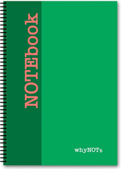 WhyNote Spiral Ruled A4 Notebook 4 Subjects Dual (Miscellaneous Designs)