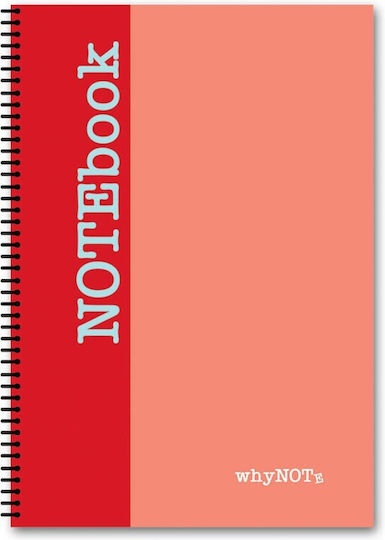 WhyNote Spiral Ruled A4 Notebook 4 Subjects Dual (Miscellaneous Designs)