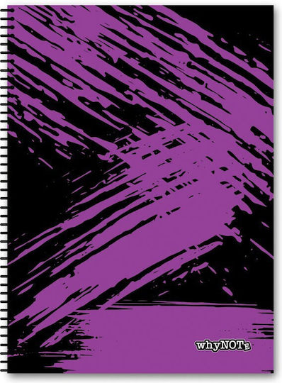WhyNote Spirale Schulfachheft Geregelt A4 4 Themen Abstrakt Verschiedene Designs