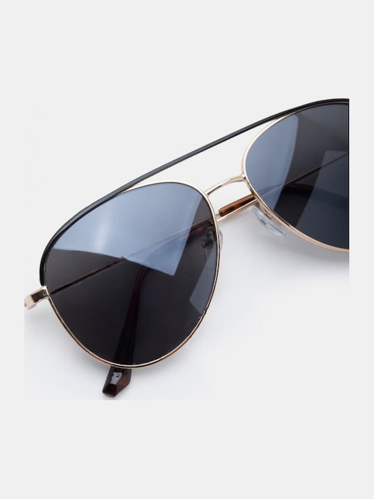 Luigi Blue Sunglasses With Metallic Frame Luigi Blue Sunglasses With Metallic Frame