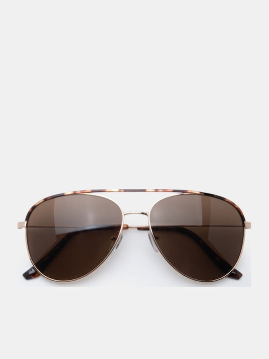 Luigi Print Sunglasses Rose Gold With Metallic Frame Luigi Print Sunglasses Rose Gold With Metallic Frame