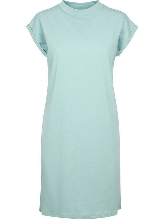 T-Shirt Damenkleid Rollkragenpullover Blau Minze