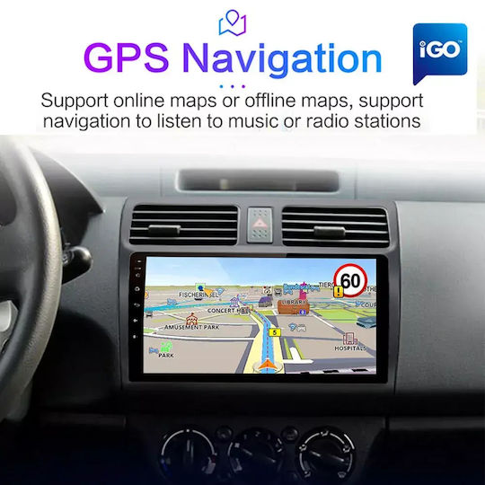 Hyper Sistem Audio Auto pentru Suzuki Swift 2011 Bluetooth USB Wi-Fi GPS Apple CarPlay Android Auto cu Ecran Tactil 10"