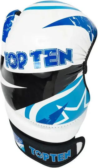 Top Ten Pointfighter 21659.XS.Blue.White Leather Boxing Gloves for Competition