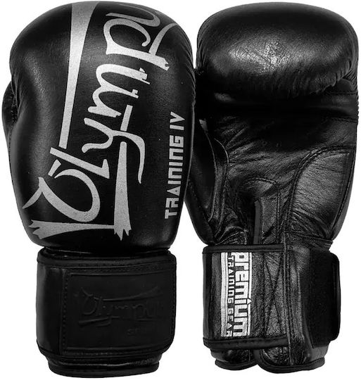 Olympus Sport Training Iv 401070.6oz Schwarz Boxhandschuhe Leder für Wettkampfhandschuhe