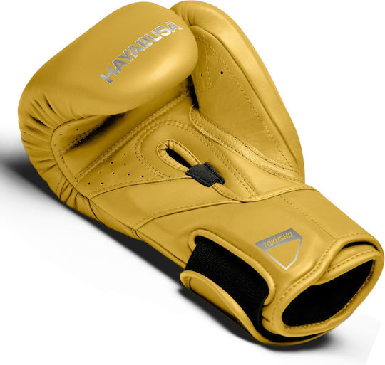 Hayabusa T3 Kanpeki Boxing Gloves Leather Competition Yellow