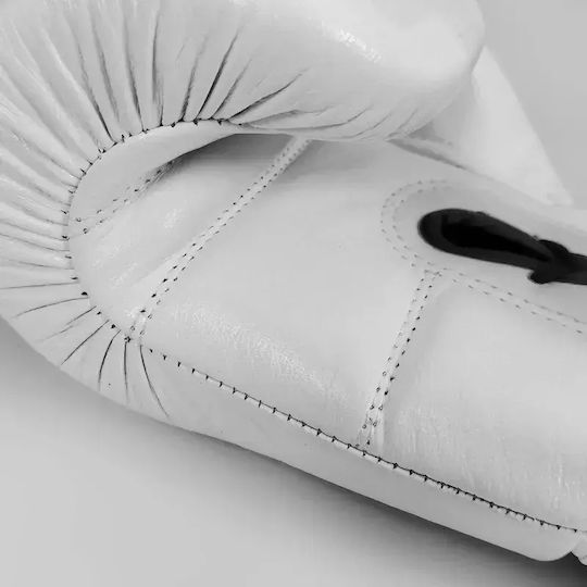 Olympus Sport 401035L.8oz.White Boxing Gloves Leather For Competition White