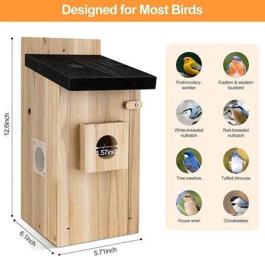 Smart Vogelhaus Kamera Regenbean Holz