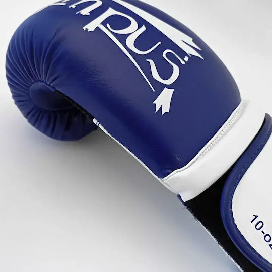 Olympus Sport 401017.10oz.Black.Gray Boxing Gloves from Synthetic Leather for Competition Black