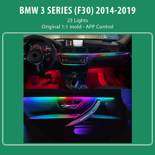 Diq Ambient Bmw S.3 Trim F30 Digital Iq Ambient Light Bmw Series 3 F30 Mod 2011-2018 23 Lights