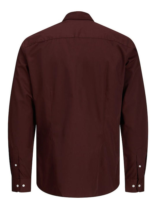Long Sleeve Shirt in Narrow Fit Brown