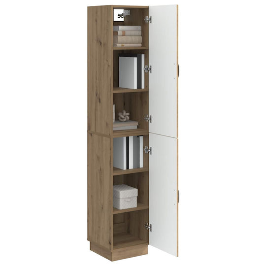 vidaXL Badezimmer-Säulenschrank Wandhängeschrank Eiche