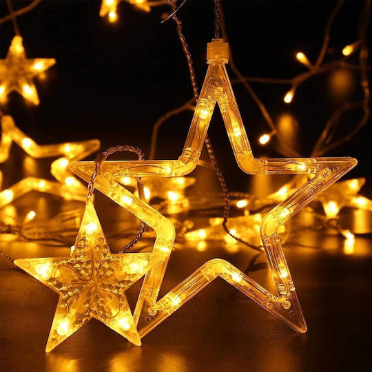 Christmas Waterproof Illuminated Plastic Star Warm White