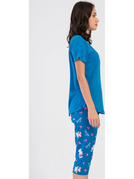 Vienetta Secret Summer Women's Pyjama Set Blue