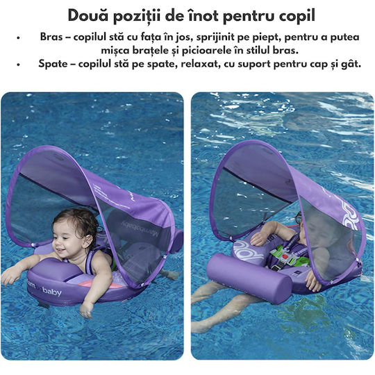 Antrenor De Înot Pentru Copii Pentru Bebeluși Cu Diametru 49 Cm Pentru 10 Ani Și Peste Violet