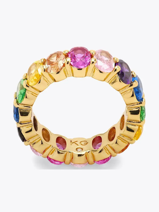 Kurt Geiger Set Earrings Hoops Gold Plated with Stones