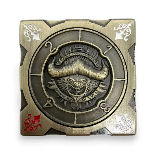 Suegao 7-in-1 Metallic Cube Spinner Dice D4-d20 Tabletop Rpg Brass