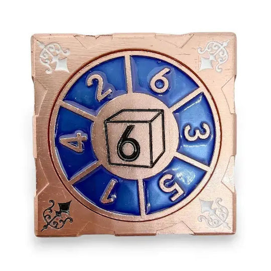 Suegao 7-in-1 Metallic Cube Spinner Dice D4-d20 Tabletop Rpg Copper Blue