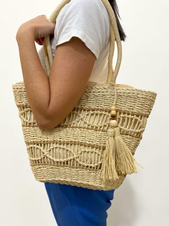 Straw Women's Shoulder Bag Beige