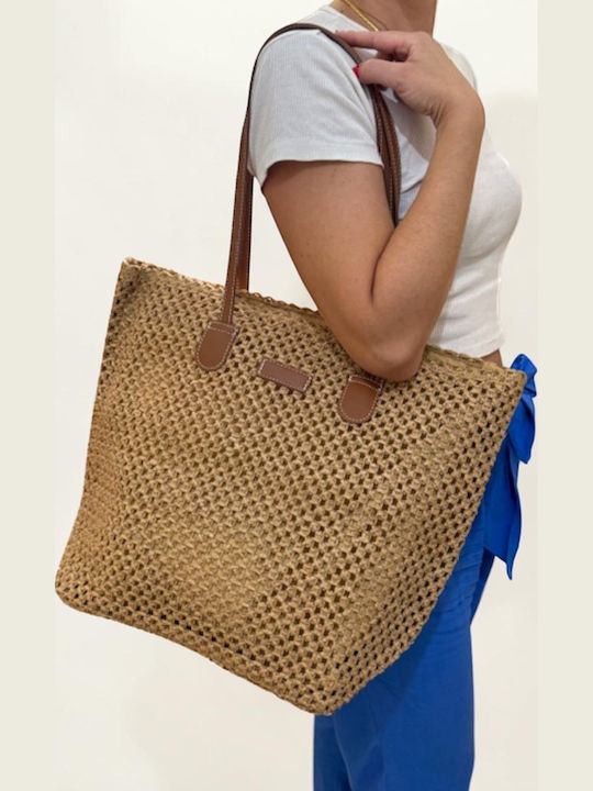 Straw Women's Shoulder Bag Brown