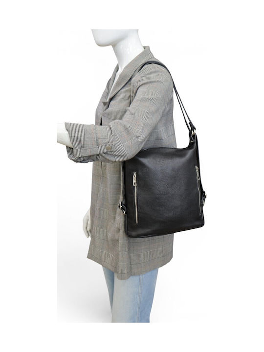 Leather Women's Shoulder Bag Black