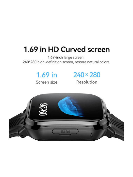 Hoco Kids' Smartwatch 4G with GPS & Camera Light Blue