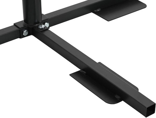 vidaXL Klappbarer Schirmständer Metallisch Schwarz 80x45x31cm