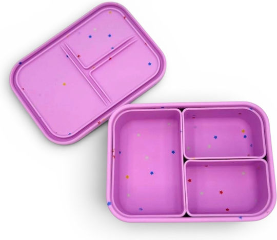 Dodo's Land Kids' Food Container Made of Silicone 0.86 Litre Pink 18.6 x 13.3 x 6.15 cm