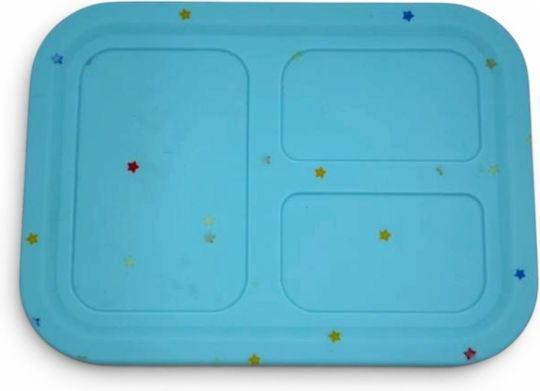 Dodo's Land Kids Food Container Made of Silicone 0.86 Litre Blue 18.6 x 13.3 x 6.15 cm