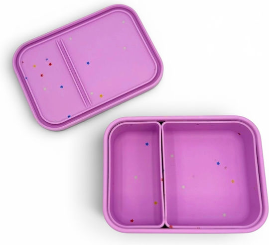 Dodo's Land Kids Food Container Made of Silicone 0.86 Litre Pink 18.6 x 13.6 x 6.15 cm