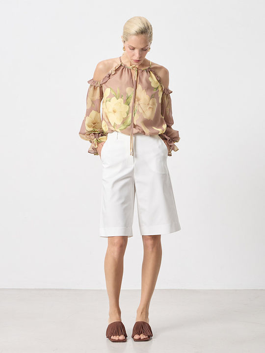 Damen Bermudas Weiß