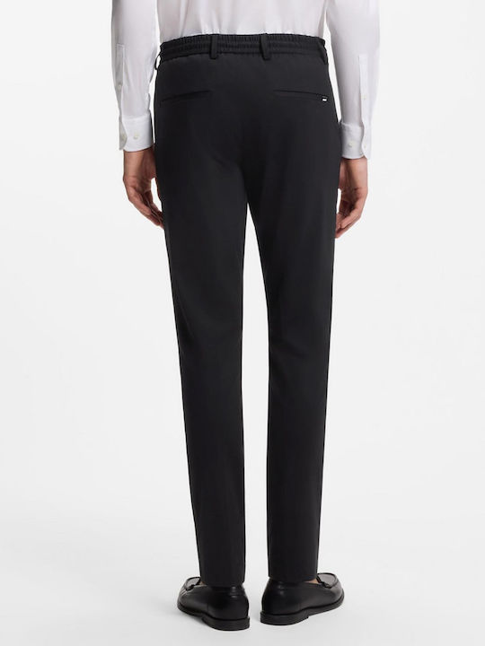 Genius Herrenhose Elastisch Schlank Passform Schwarz