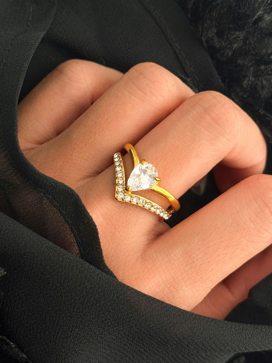 Enotia Damen Stahl Vergoldeter Ring Enotia Damen Stahl Vergoldeter Ring