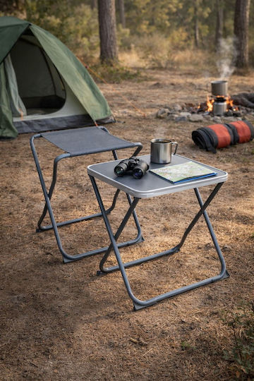 HowHomely Stahl Campingmöbel Für Campingmöbel Zusammenklappbarer Graue