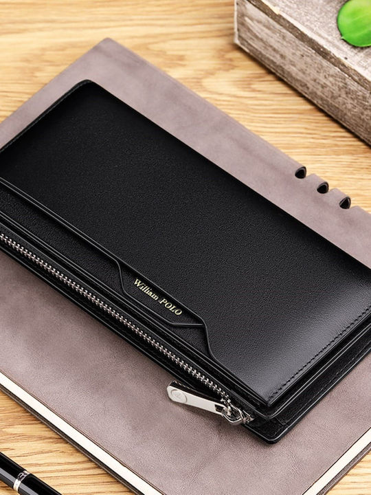 Leder Herrenbrieftasche Schwarz