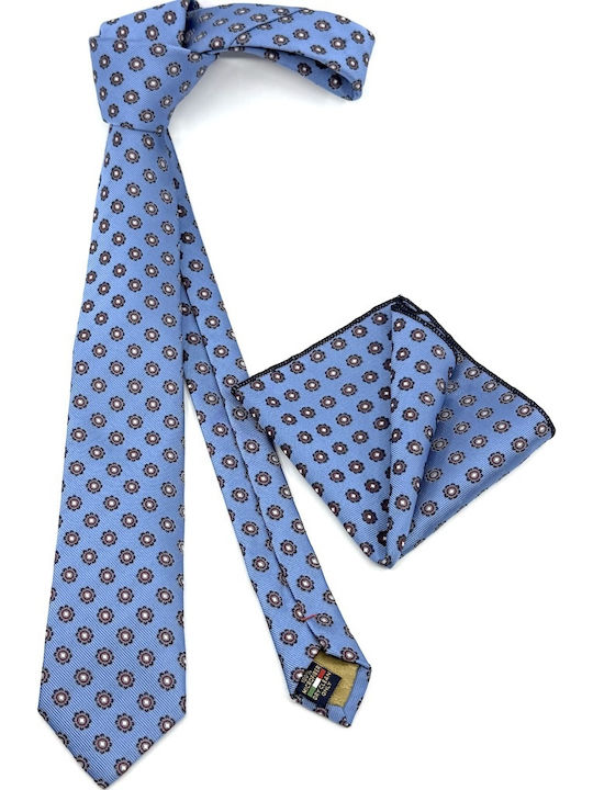 Legend Accessories Set of Men's Printed Ties in Light Blue Colour