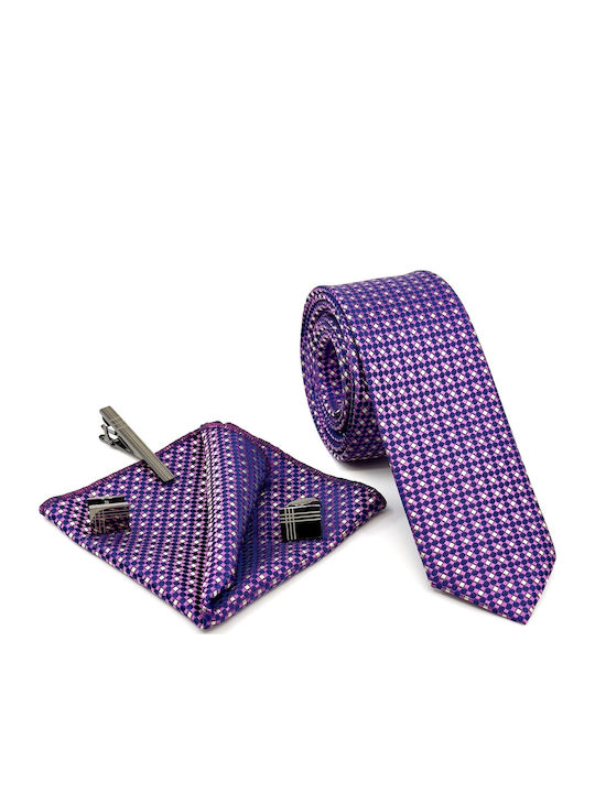 Legend Accessories Legend Accessories Herren Krawatte Mit Gedrucktem Muster In Flieder Farbe