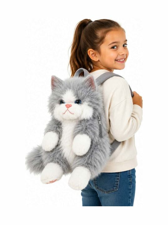 Cat Kids Backpack Grey