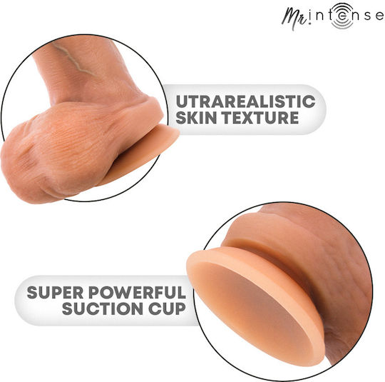 Intense Realistic Dildo with Scrotum and Suction Cup Flesh